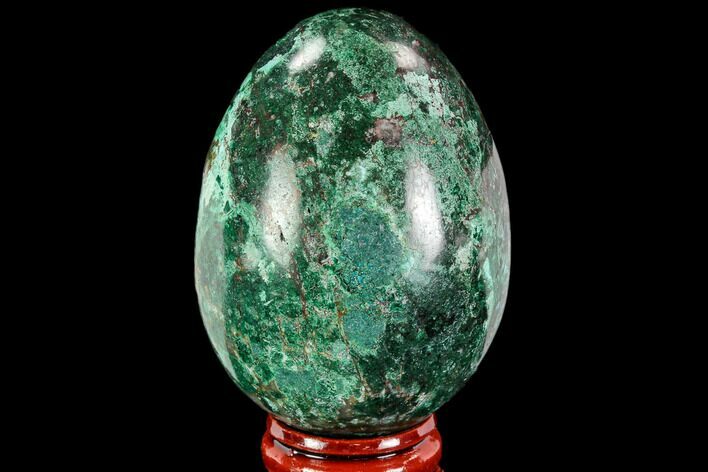 Polished Chrysocolla & Malachite Egg - Peru #109246